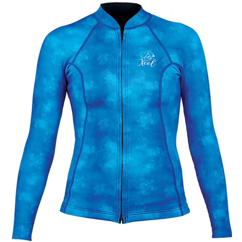 Xcel Womens | Ocean Ramsey Water Inspired Axis Long Sleeve Front Zip | 2:1mm Surfing Top |